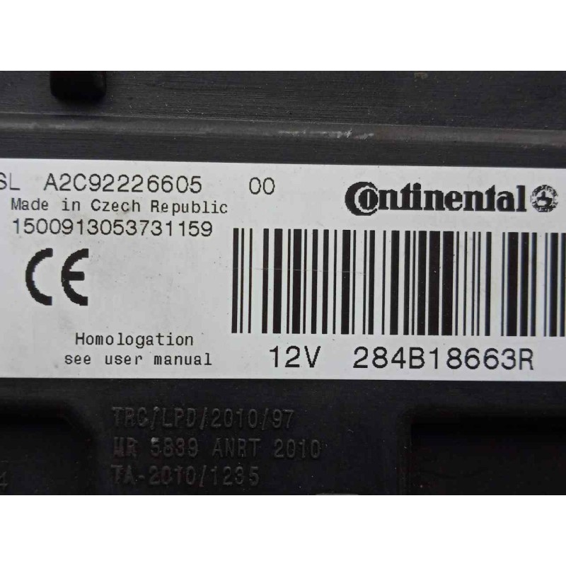 Recambio de modulo electronico para dacia sandero 0.9 tce cat referencia OEM IAM A2C92226605-284B18663R  