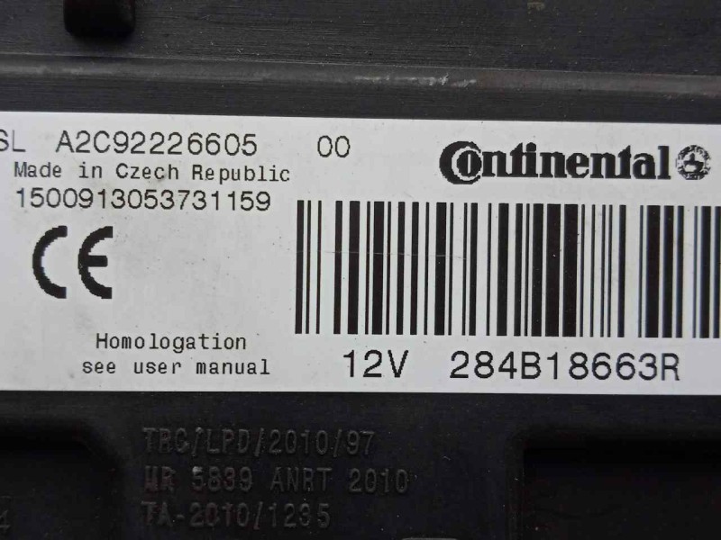 Recambio de modulo electronico para dacia sandero 0.9 tce cat referencia OEM IAM A2C92226605-284B18663R  