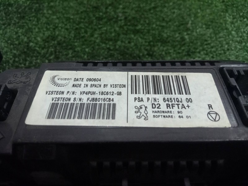 Recambio de mando climatizador para peugeot 407 1.6 hdi referencia OEM IAM 6451QJ00-VP4PUH18C612GB-FJBB016CB4  