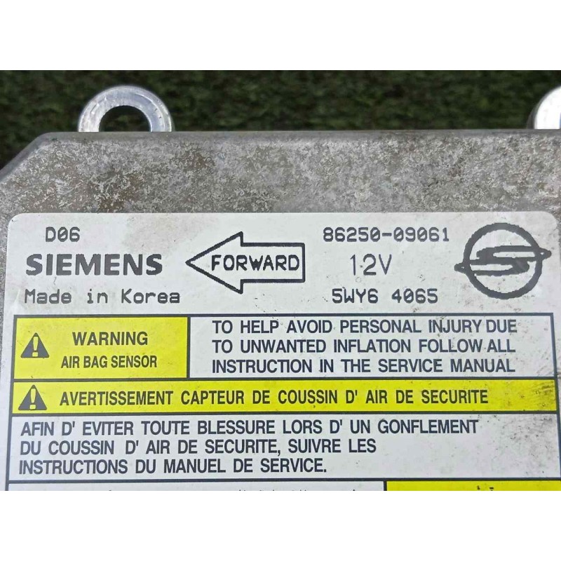 Recambio de centralita airbag para ssangyong kyron 2.0 referencia OEM IAM 5WY64065-8625009061 SIEMENS 