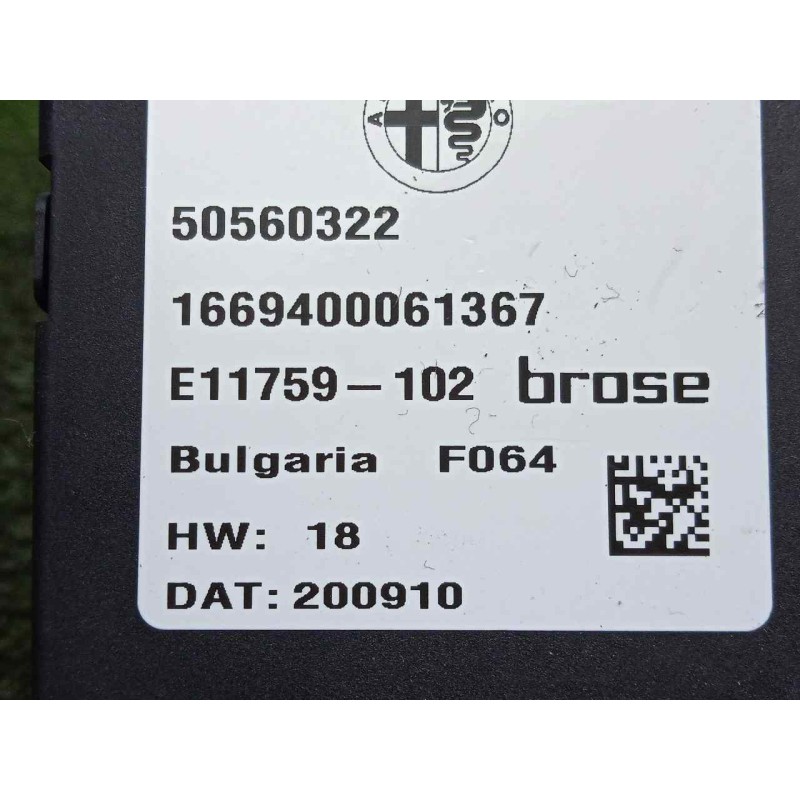 Recambio de modulo electronico para alfa romeo stelvio (630) 2.2 jtdm cat referencia OEM IAM 50560322-1669400061367  