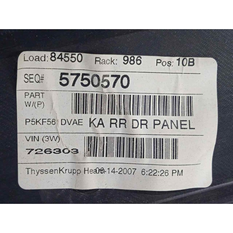 Recambio de guarnecido puerta trasera derecha para dodge nitro 2.8 crd referencia OEM IAM 1EC061DVAA-5750570  
