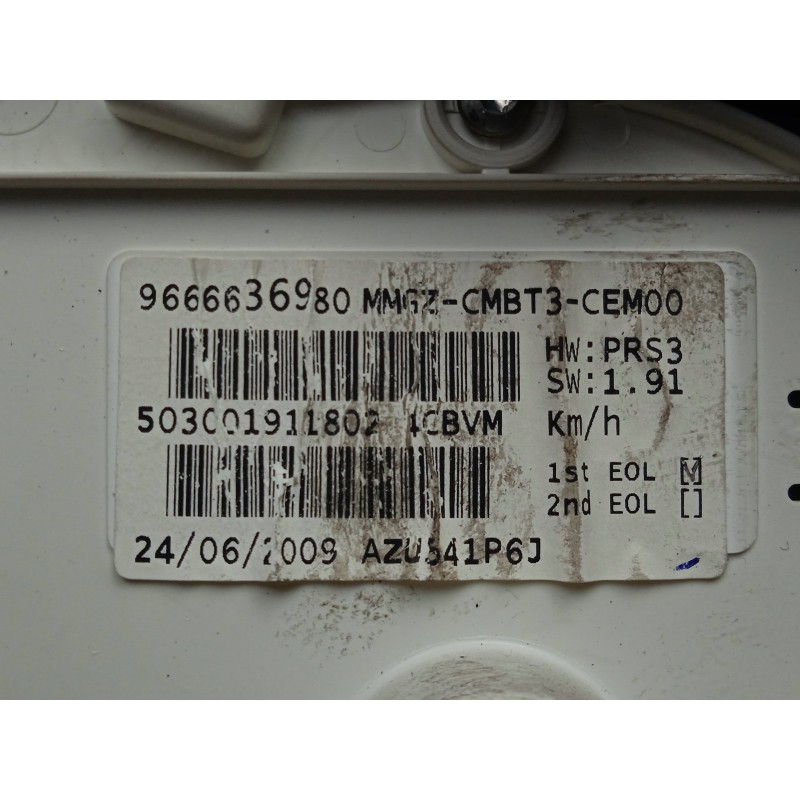 Recambio de cuadro instrumentos para peugeot 206+ 1.1 referencia OEM IAM 9666636980-503001911802 1.CONECTOR 
