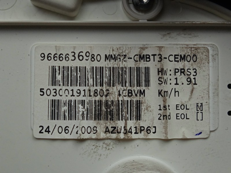 Recambio de cuadro instrumentos para peugeot 206+ 1.1 referencia OEM IAM 9666636980-503001911802 1.CONECTOR 