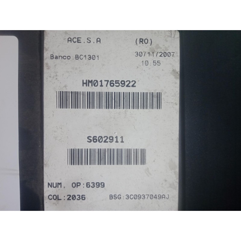 Recambio de caja reles / fusibles para seat altea xl (5p5) 1.6 referencia OEM IAM 3C0937049AJ  