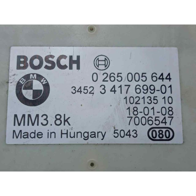 Recambio de centralita abs para bmw x3 (e83) 2.0 turbodiesel cat referencia OEM IAM 0265005644-64523417699  