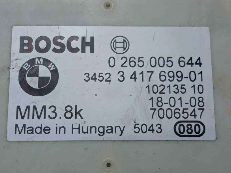 Recambio de centralita abs para bmw x3 (e83) 2.0 turbodiesel cat referencia OEM IAM 0265005644-64523417699  