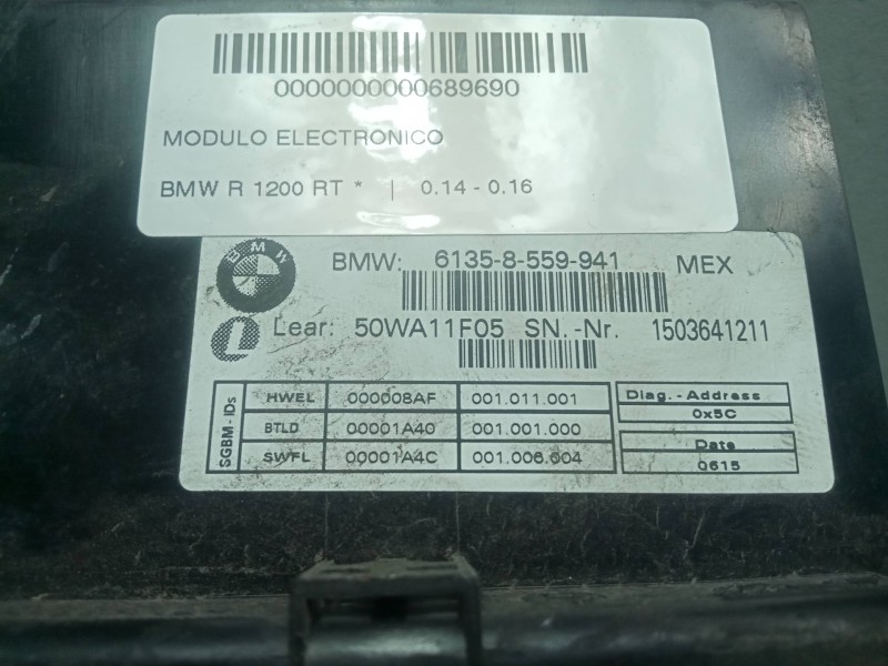 Recambio de modulo electronico para bmw r 1200 rt referencia OEM IAM 61358559941  