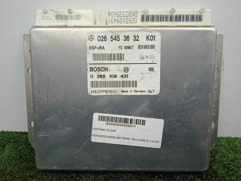 Recambio de centralita esp para mercedes-benz clase a (w168) 1.4 cat referencia OEM IAM 0265453632-0265109431  