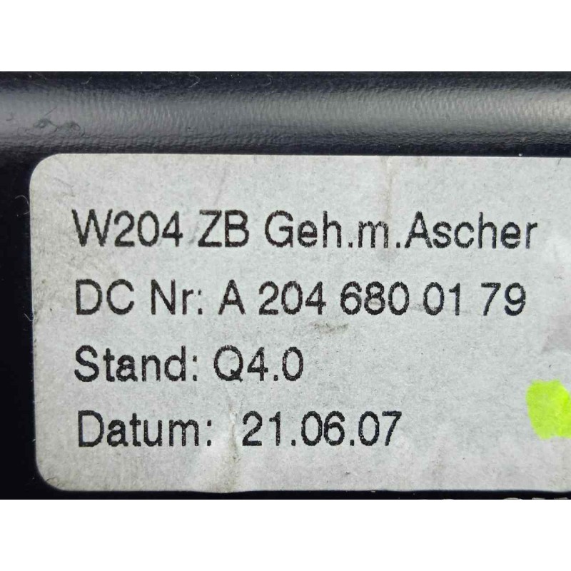 Recambio de cenicero para mercedes-benz clase c (w204) berlina 2.2 cdi cat referencia OEM IAM A2046800179  