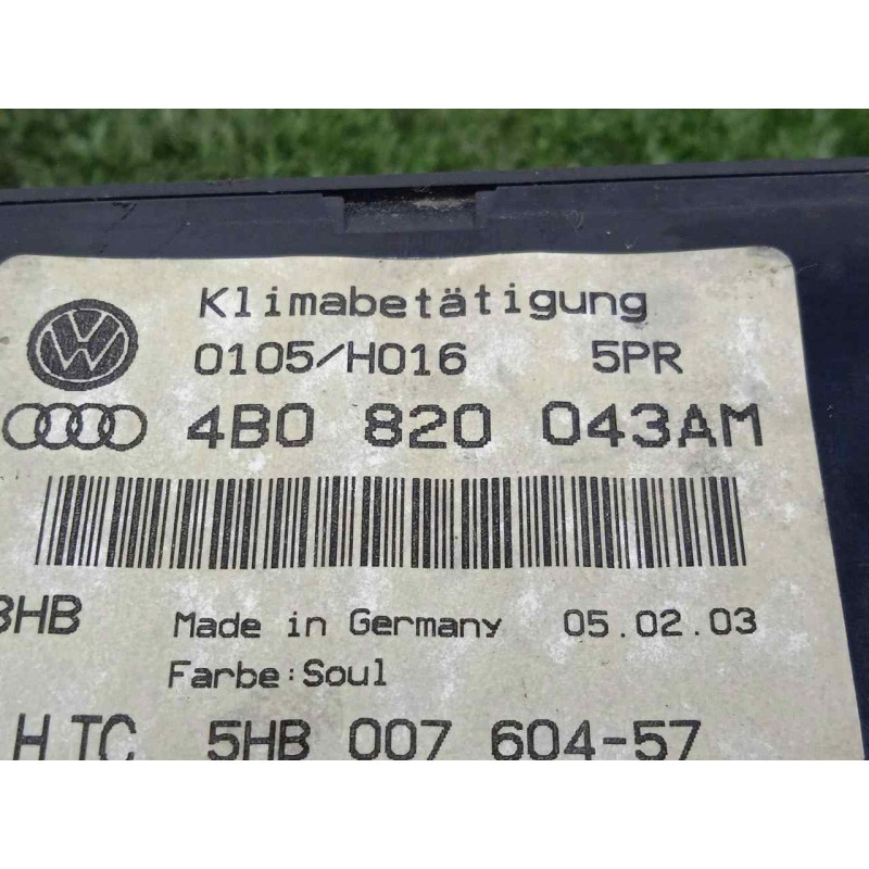 Recambio de mando climatizador para audi a6 berlina (4b2) 2.5 v6 24v tdi referencia OEM IAM 4B0820043M  