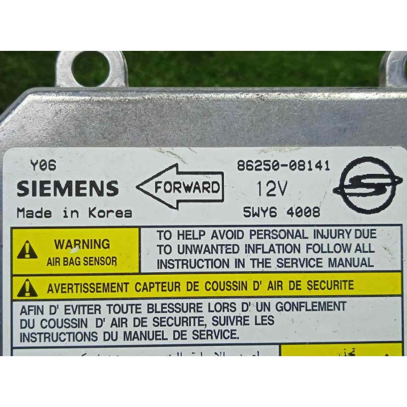Recambio de centralita airbag para ssangyong rexton 2.7 turbodiesel cat referencia OEM IAM 8625008141-5WY64008 SIEMENS 