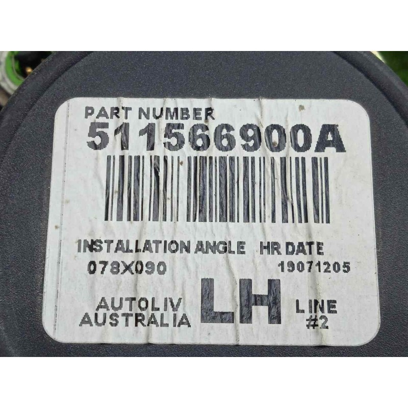 Recambio de cinturon seguridad delantero izquierdo para ssangyong rexton 2.7 turbodiesel cat referencia OEM IAM 511566900A  