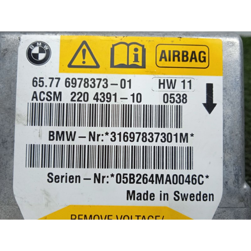 Recambio de centralita airbag para bmw 5 touring (e61) 525 d referencia OEM IAM 65776978373-31697837301M  