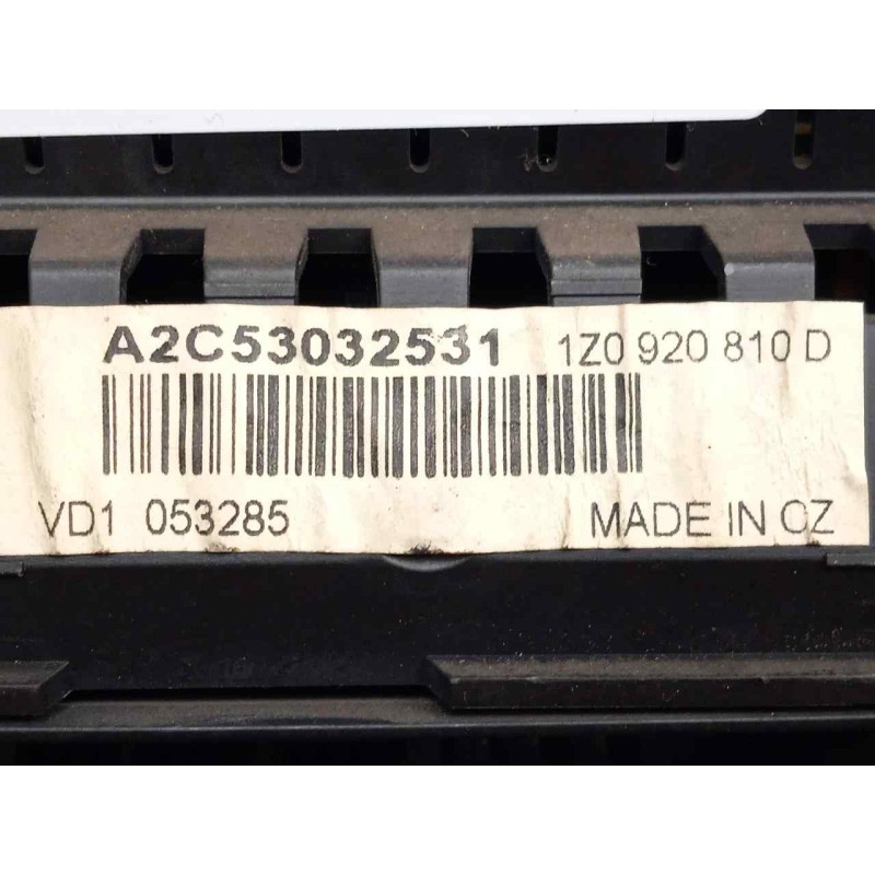 Recambio de cuadro instrumentos para skoda octavia berlina (1z3) 1.9 tdi referencia OEM IAM 1Z0920810D-A2C53032531  