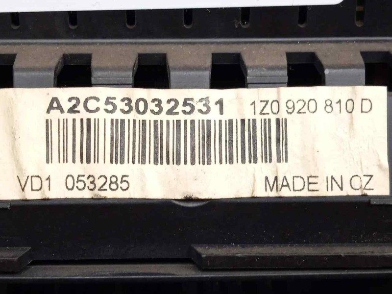 Recambio de cuadro instrumentos para skoda octavia berlina (1z3) 1.9 tdi referencia OEM IAM 1Z0920810D-A2C53032531  