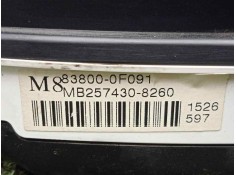Recambio de cuadro instrumentos para toyota corolla verso (r1) 2.2 d-cat referencia OEM IAM 838000F091-2574308260 1.CONECTOR  2