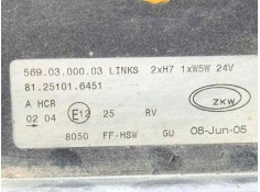 Recambio de faro izquierdo para man m 2000 l/m 2000 m 14.xxx e2 6.9 diesel referencia OEM IAM 81251016451   2