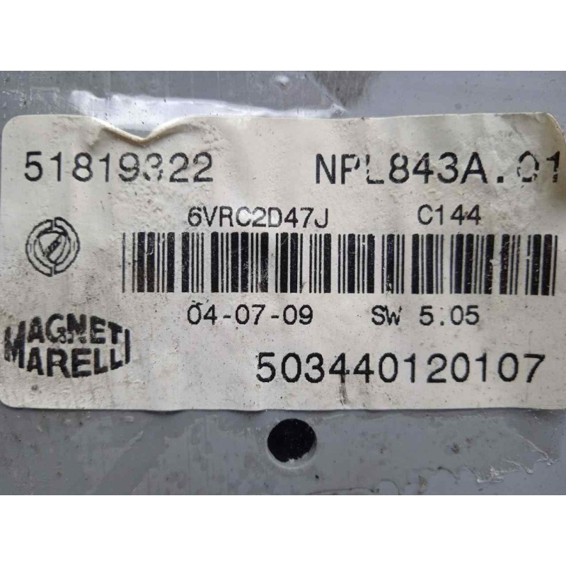 Recambio de centralita check control para lancia ypsilon (101) 1.2 cat referencia OEM IAM 51819322-503440120107  