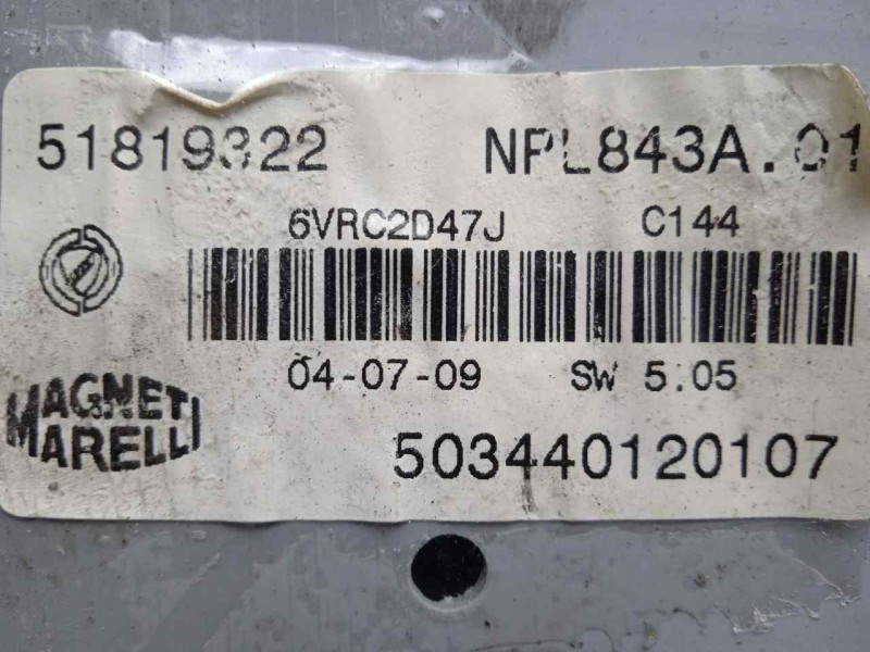 Recambio de centralita check control para lancia ypsilon (101) 1.2 cat referencia OEM IAM 51819322-503440120107  