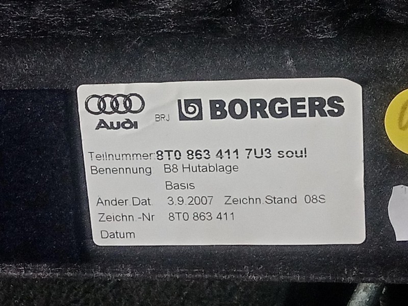 Recambio de bandeja trasera para audi a5 coupe (8t) 2.7 v6 24v tdi referencia OEM IAM 8T0863411  