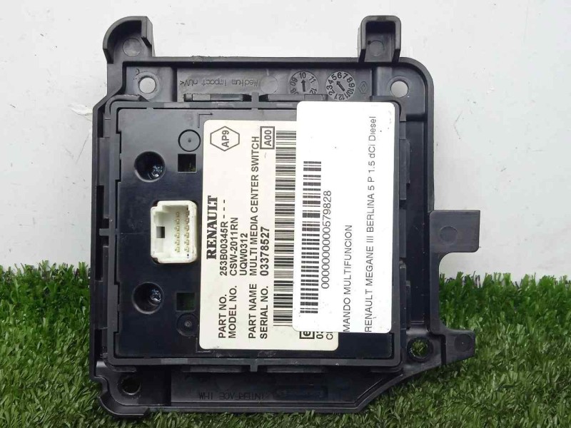 Recambio de mando multifuncion para renault megane iii berlina 5 p 1.5 dci diesel referencia OEM IAM 253B00345R  
