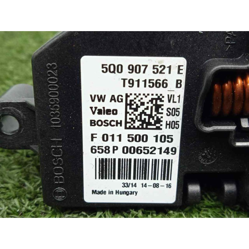 Recambio de resistencia calefaccion para audi a3 sedán(8vs) 2.0 16v tdi referencia OEM IAM 5Q0907521E-T911566B-F011500105  