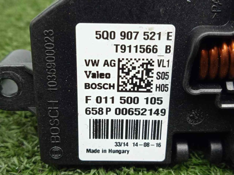 Recambio de resistencia calefaccion para audi a3 sedán(8vs) 2.0 16v tdi referencia OEM IAM 5Q0907521E-T911566B-F011500105  