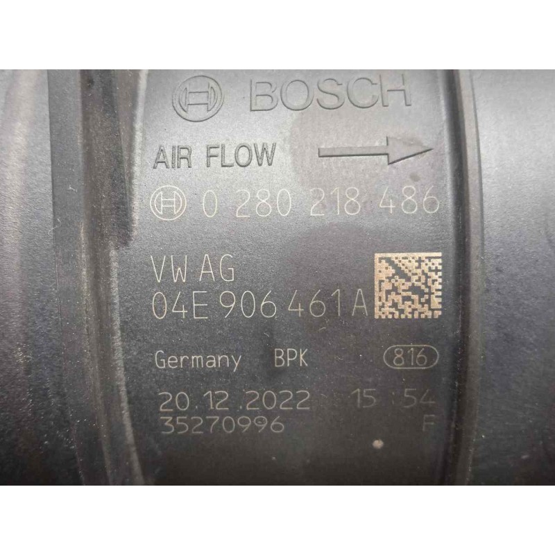 Recambio de caudalimetro para man tge kasten (uy) 2.0 tdi referencia OEM IAM 0280218486-04E906461A 3.PINES BOSCH