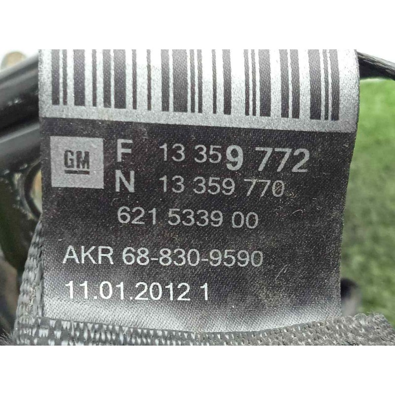 Recambio de cinturon seguridad trasero derecho para chevrolet cruze 1.6 cat referencia OEM IAM 13359772-13359770-621533900  