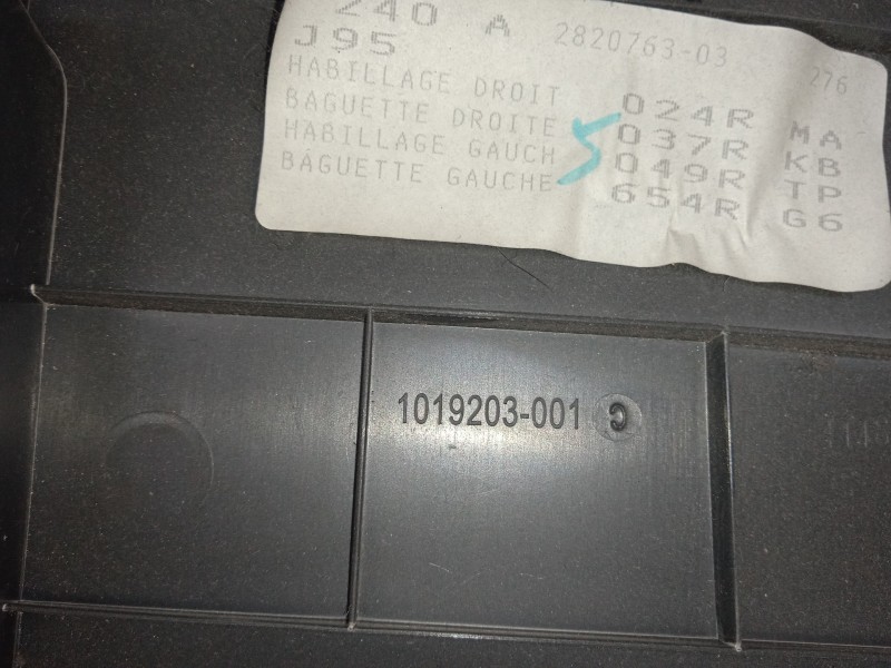 Recambio de guantera para renault scenic iii grand dynamique referencia OEM IAM 1019203001  