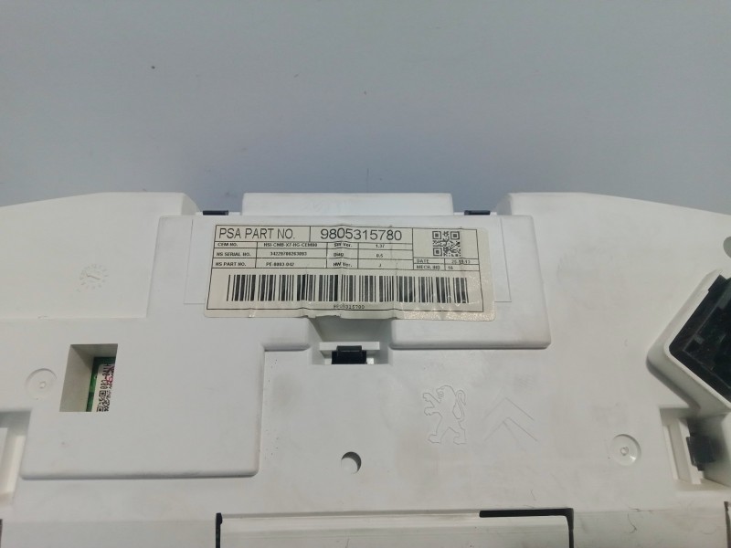 Recambio de cuadro instrumentos para citroën c5 berlina 2.2 hdi fap cat referencia OEM IAM 9805315780  