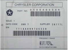 Recambio de sistema audio / radio cd para dodge nitro 2.8 crd referencia OEM IAM 05064055AK   2