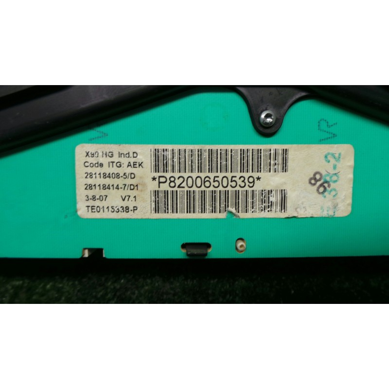 Recambio de cuadro instrumentos para dacia logan 1.4 cat referencia OEM IAM 8200650539  