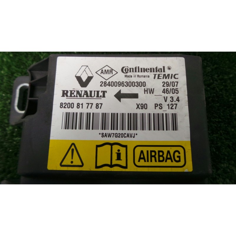 Recambio de centralita airbag para dacia logan 1.4 cat referencia OEM IAM 8200817787 CONTINENTAL TEMIC