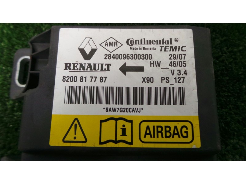 Recambio de centralita airbag para dacia logan 1.4 cat referencia OEM IAM 8200817787 CONTINENTAL TEMIC
