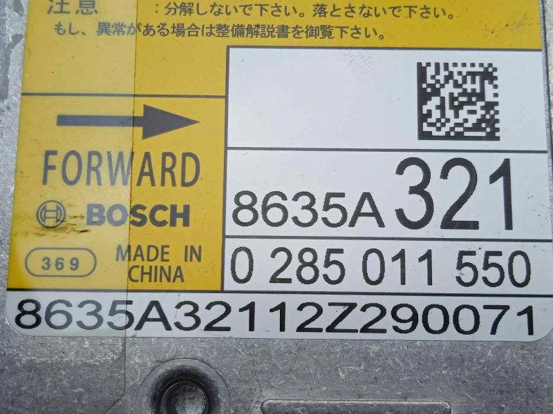 Recambio de centralita airbag para mitsubishi asx (ga0w) kaiteki 4wd referencia OEM IAM 8635A321-0285011550 BOSCH 