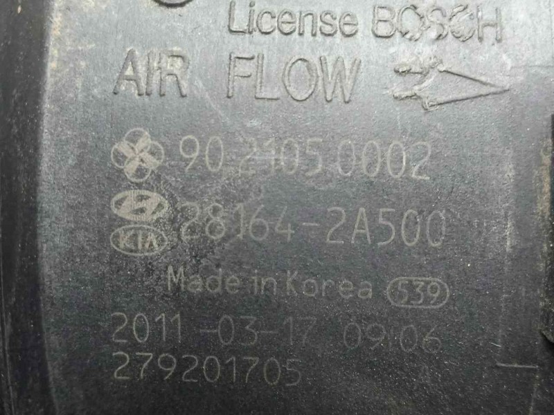 Recambio de caudalimetro para hyundai i30cw 1.6 crdi cat referencia OEM IAM 9021050002-281642A500 5.PINES KEFICO