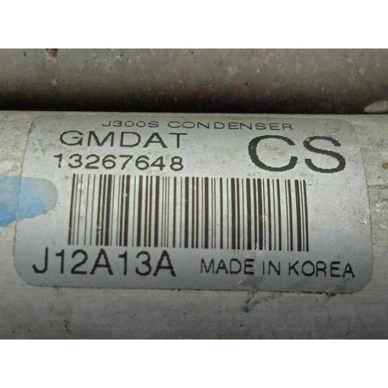 Recambio de condensador / radiador aire acondicionado para chevrolet cruze 1.6 cat referencia OEM IAM 13267648 395X540X19 ALUMIN