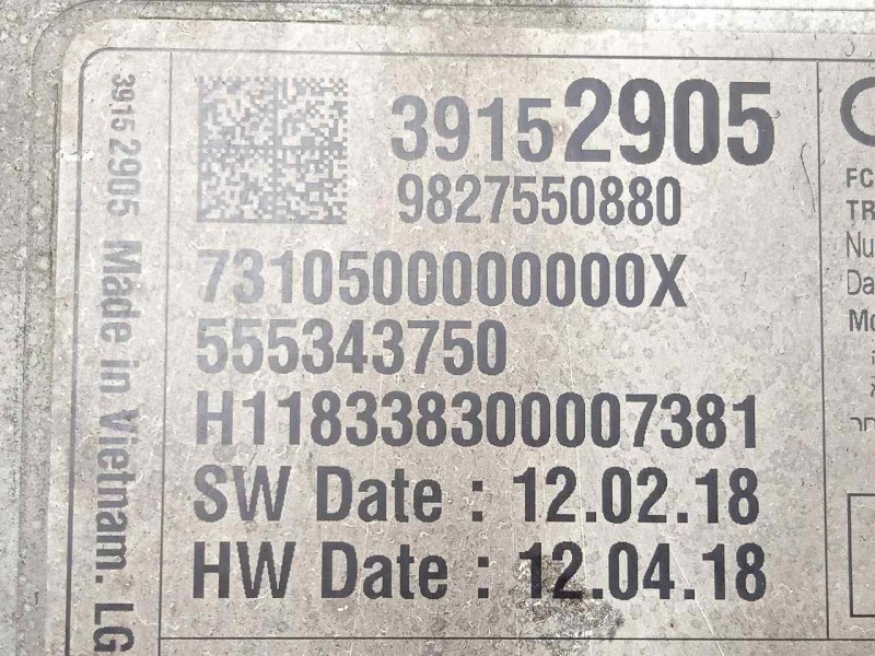 Recambio de sistema audio / radio cd para opel crossland x 1.2 referencia OEM IAM 39152905-9827550880  