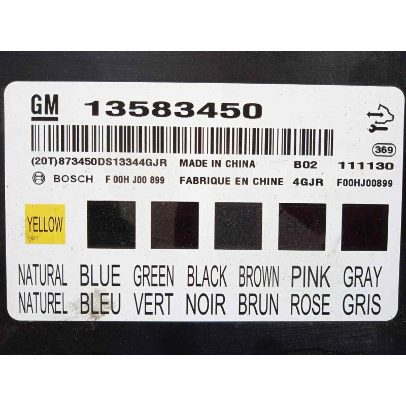 Recambio de modulo electronico para chevrolet cruze 1.6 cat referencia OEM IAM 13583450  