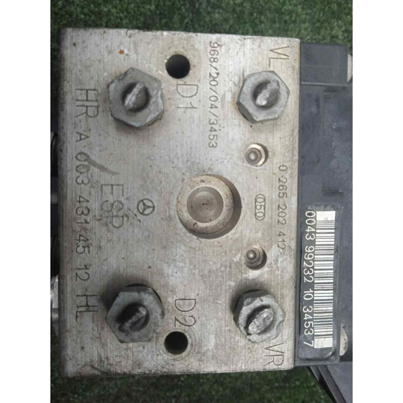 Recambio de abs para mercedes-benz clase a (w168) 1.4 cat referencia OEM IAM 0265202412-A0034314512 BOSCH 