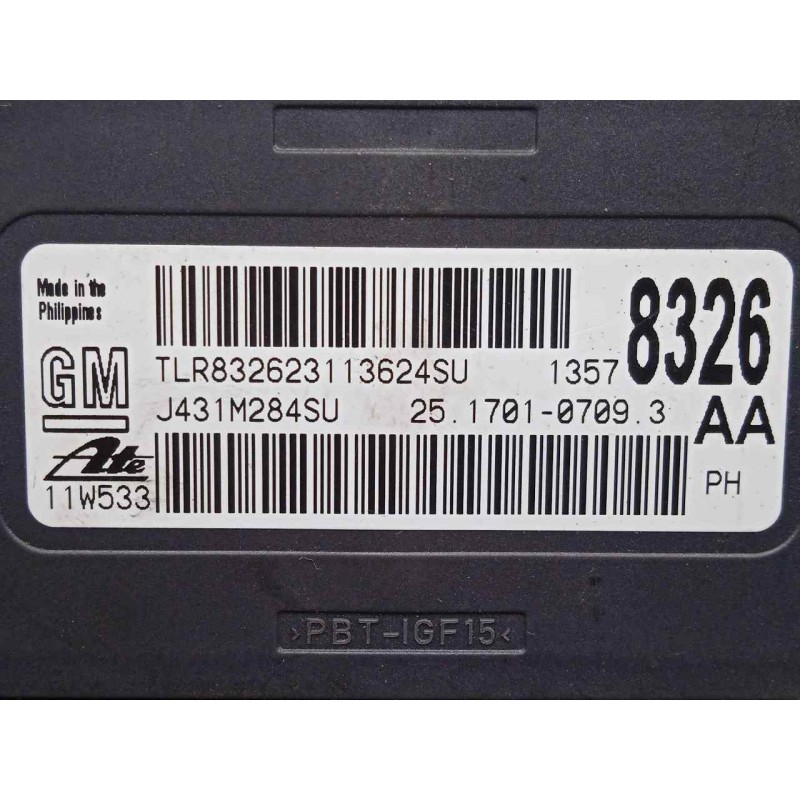 Recambio de centralita esp para chevrolet cruze 1.6 cat referencia OEM IAM 13578326  