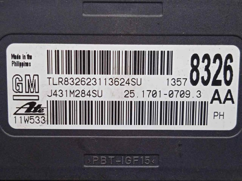 Recambio de centralita esp para chevrolet cruze 1.6 cat referencia OEM IAM 13578326  