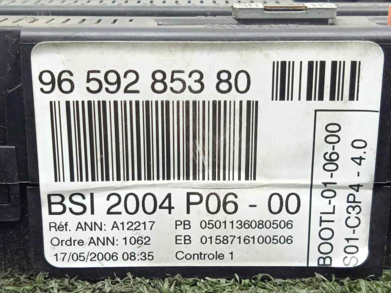 Recambio de centralita check control para peugeot 207 1.6 16v hdi fap referencia OEM IAM 9659285380-BSI2004P06 BSI2004P06 