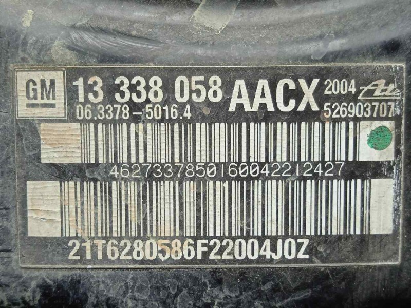 Recambio de servofreno para chevrolet cruze 1.6 cat referencia OEM IAM 13338058-06337850164 ATE 