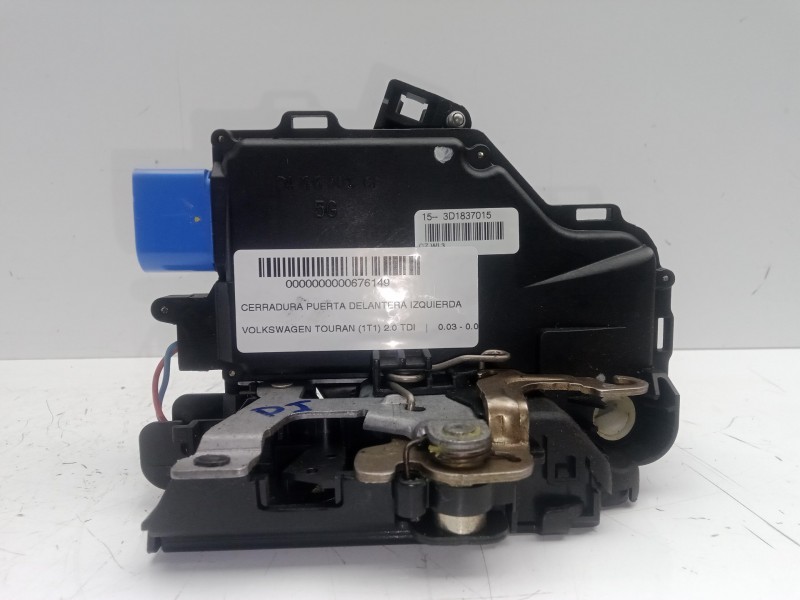 Recambio de cerradura puerta delantera izquierda para volkswagen touran (1t1) 2.0 tdi referencia OEM IAM 3D1837015  