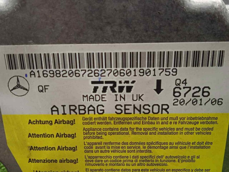Recambio de centralita airbag para mercedes-benz clase b (w245) 2.0 cdi cat referencia OEM IAM A1698206726  