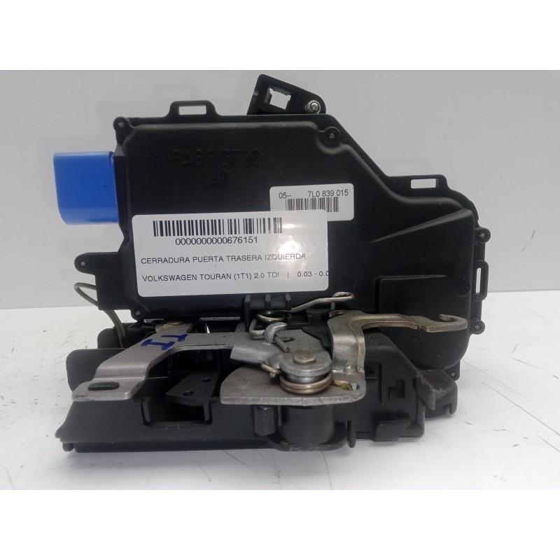 Recambio de cerradura puerta trasera izquierda para volkswagen touran (1t1) 2.0 tdi referencia OEM IAM 7L0839015  