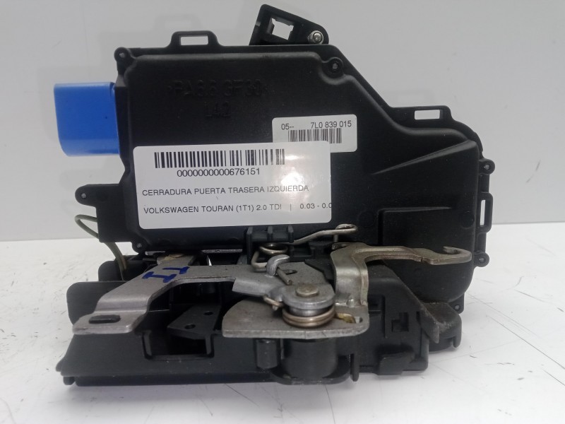 Recambio de cerradura puerta trasera izquierda para volkswagen touran (1t1) 2.0 tdi referencia OEM IAM 7L0839015  